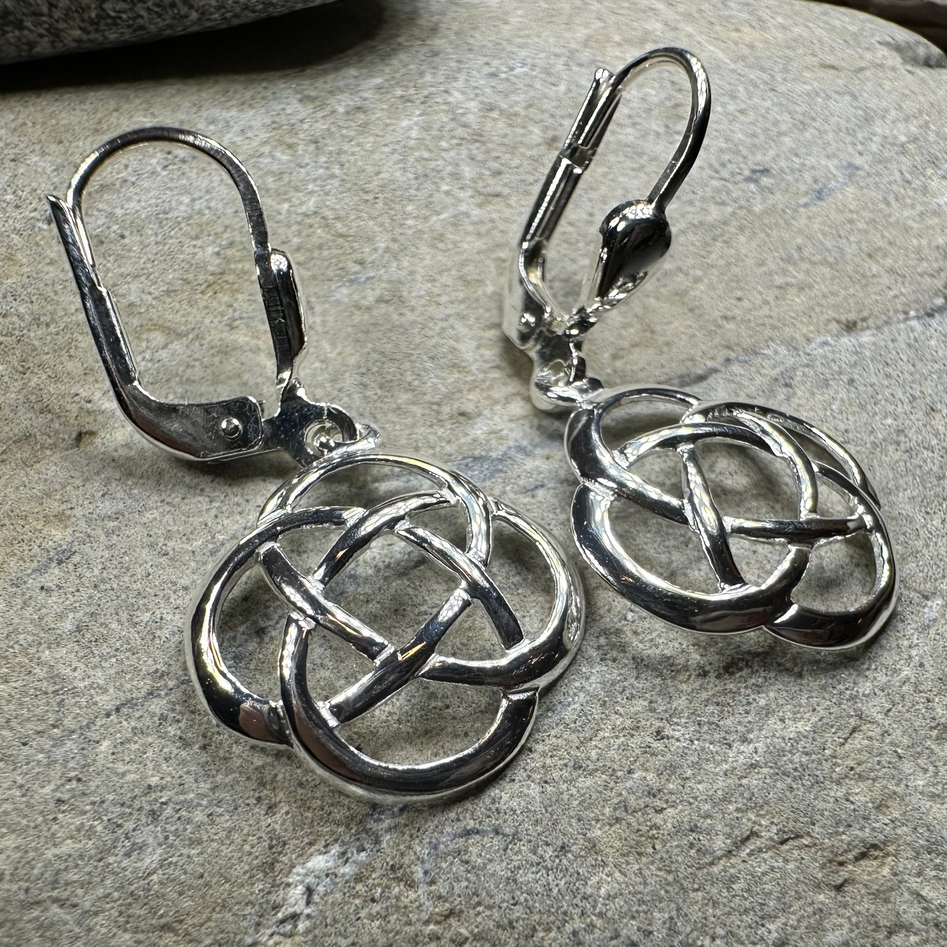 Celtic Dara Knot Leverback Earrings - Made in Ireland — view 6
