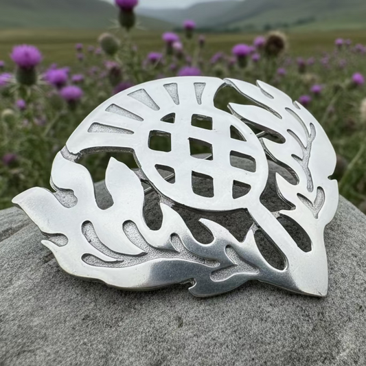 Large Scottish Thistle Brooch - Handmade in Scotland