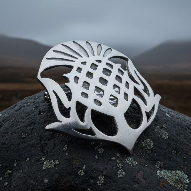 Mael Scottish Thistle Brooch - Handmade in Scotland