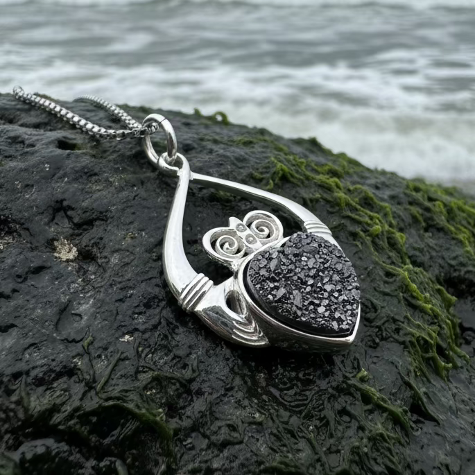 Juliet Irish Claddagh Necklace - Handmade in Ireland in sterling silver
