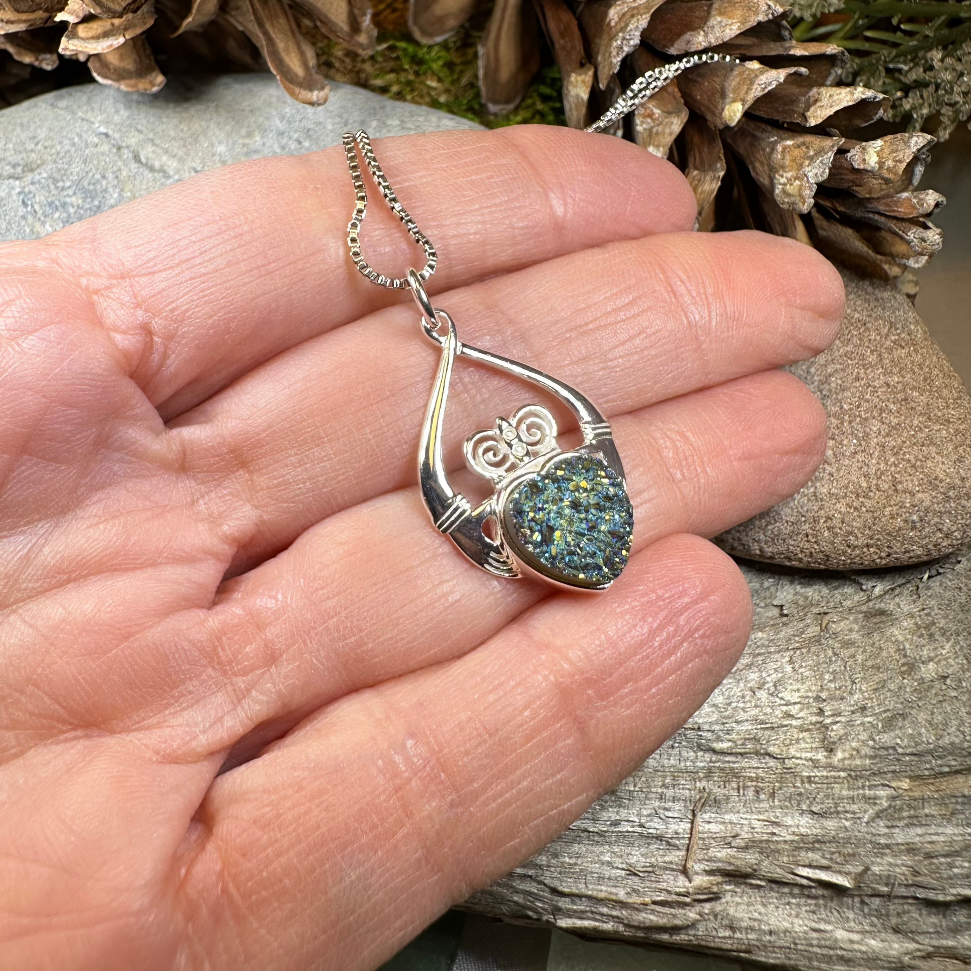 Juliet Irish Claddagh Necklace - Handmade in Ireland — view 6