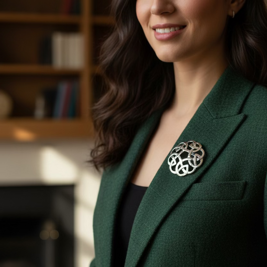 Argyle Celtic Knot Brooch - Handmade in Scotland — view 3