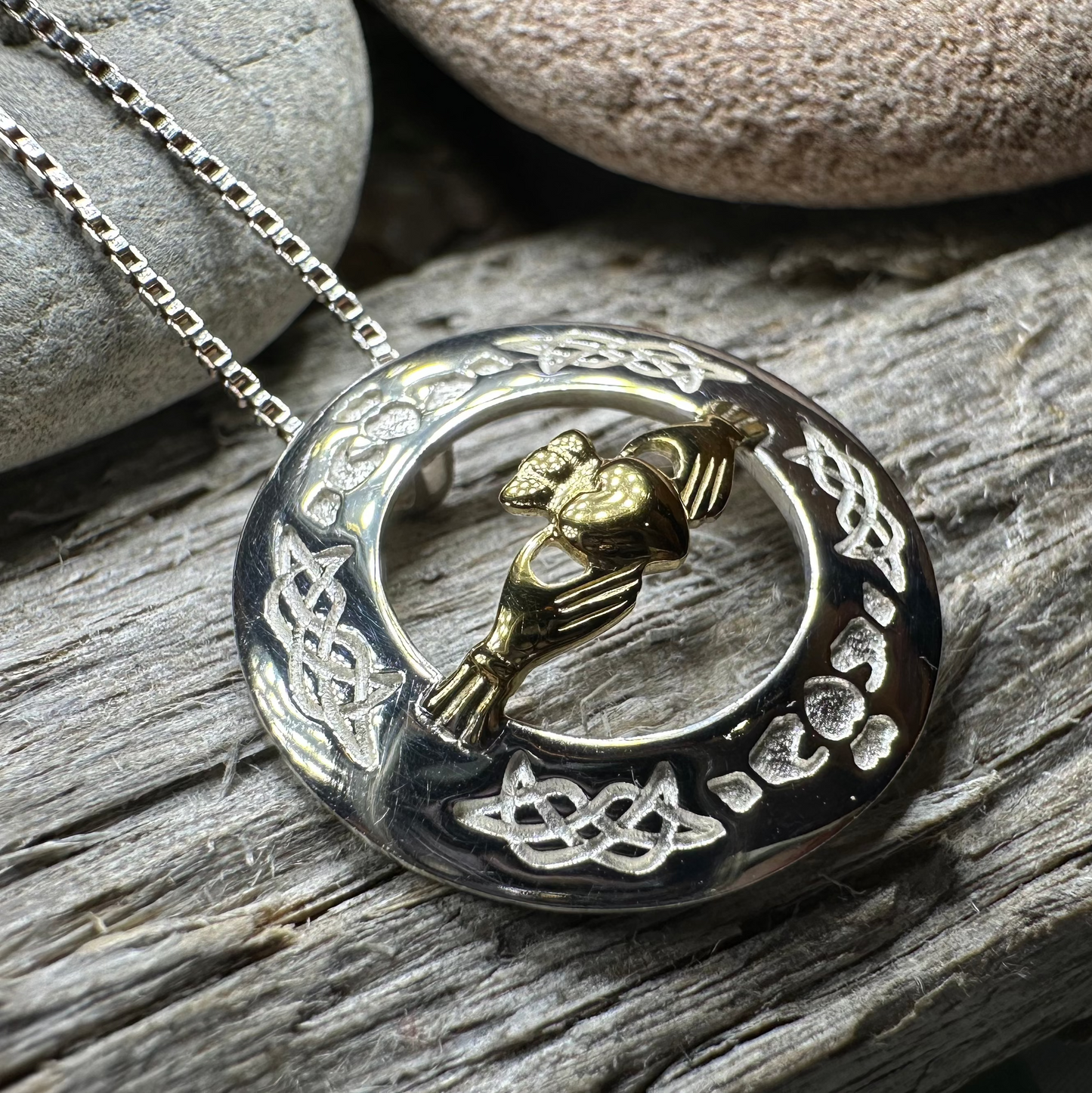 Shanagarry Claddagh Necklace in sterling silver