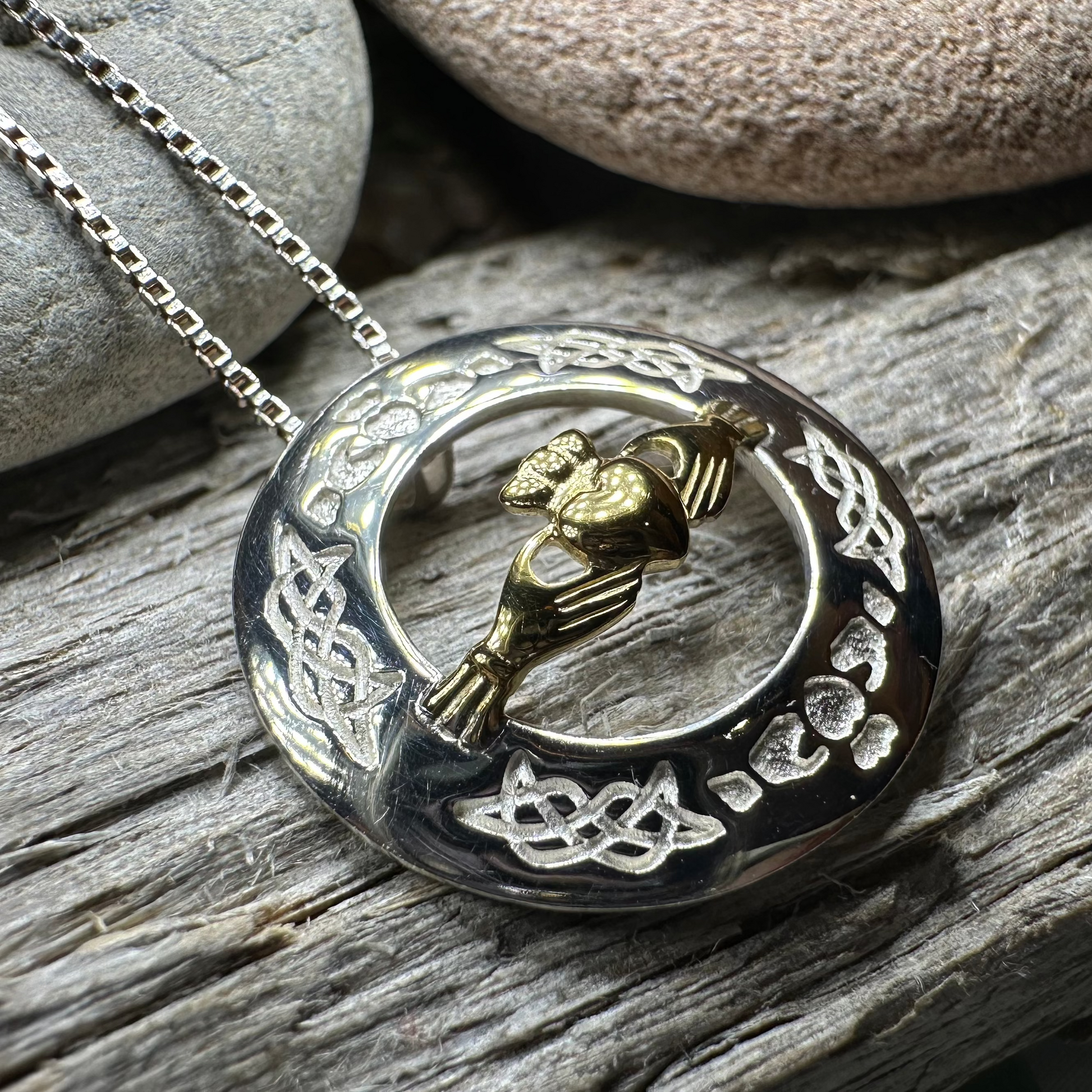 Shanagarry Claddagh Necklace in sterling silver