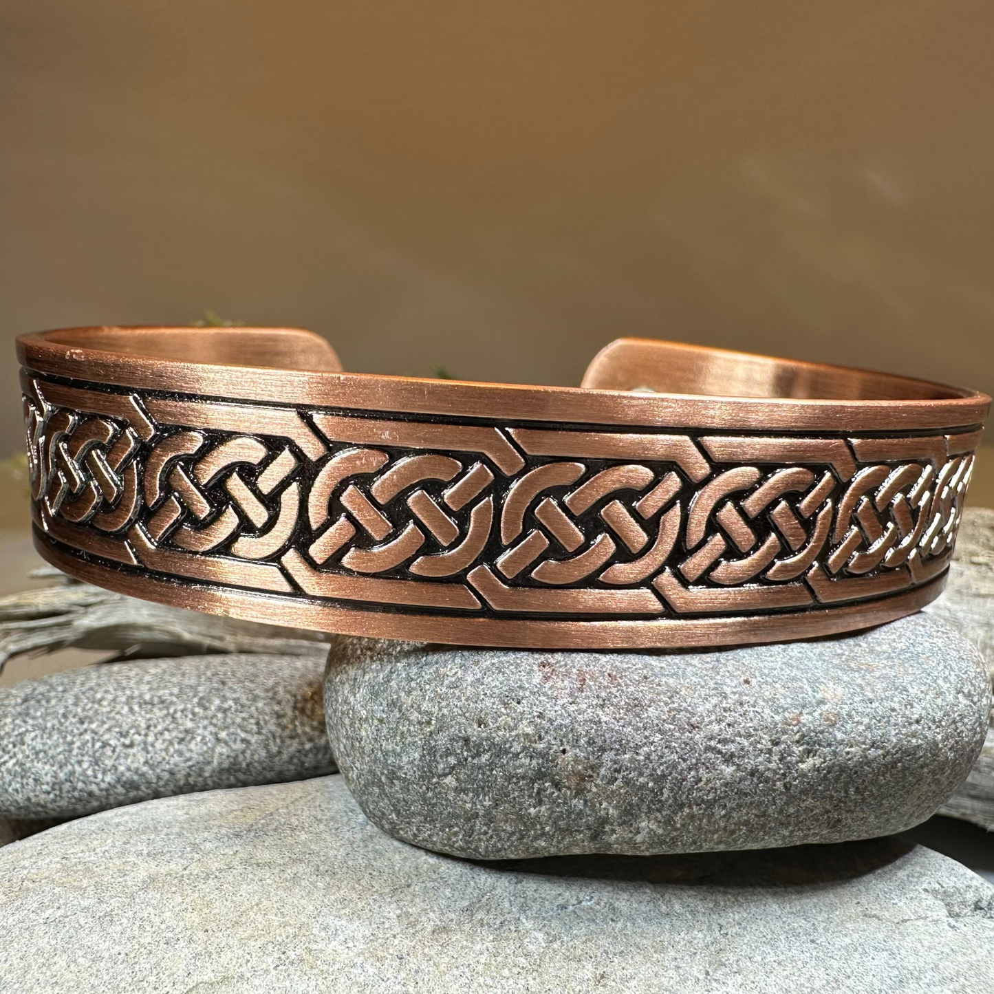Galan Celtic Copper Cuff Bracelet — view 7