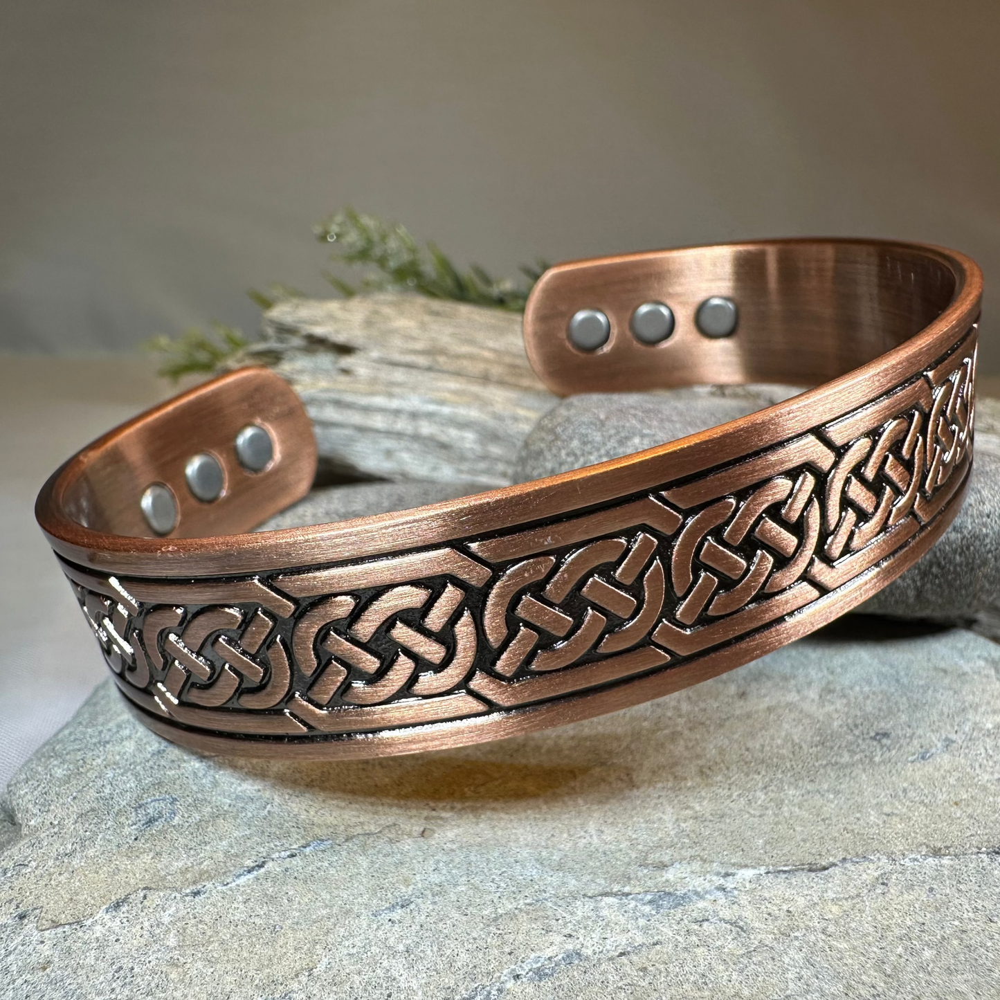 Galan Celtic Copper Cuff Bracelet — view 8