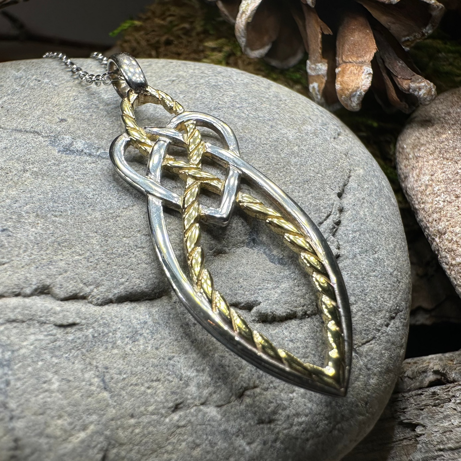 Seadream Celtic Knot Necklace - Handmade in Ireland in sterling silver