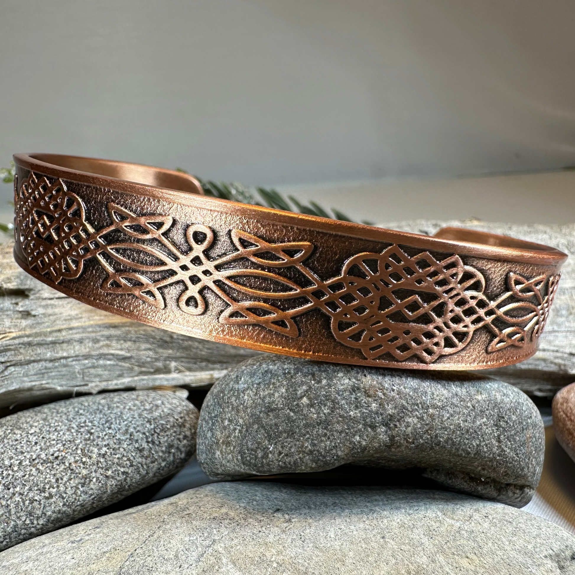 Ethne Celtic Copper Cuff Bracelet — view 5