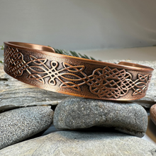 Load image into Gallery viewer, Ethne Celtic Copper Cuff Bracelet

