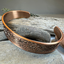 Load image into Gallery viewer, Ethne Celtic Copper Cuff Bracelet
