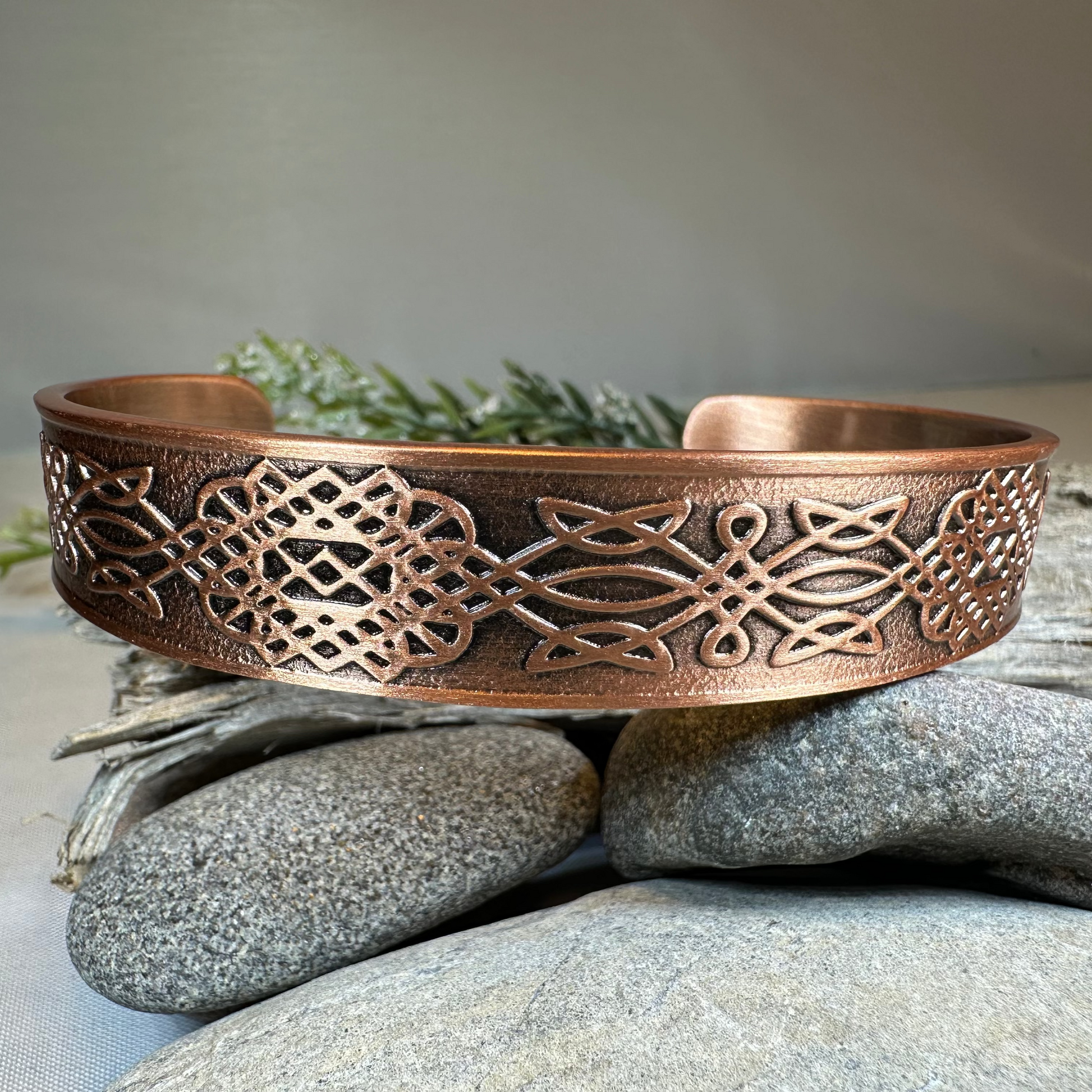 Ethne Celtic Copper Cuff Bracelet — view 8
