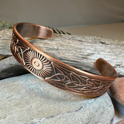 Load image into Gallery viewer, Talorgan Celtic Copper Cuff Bracelet
