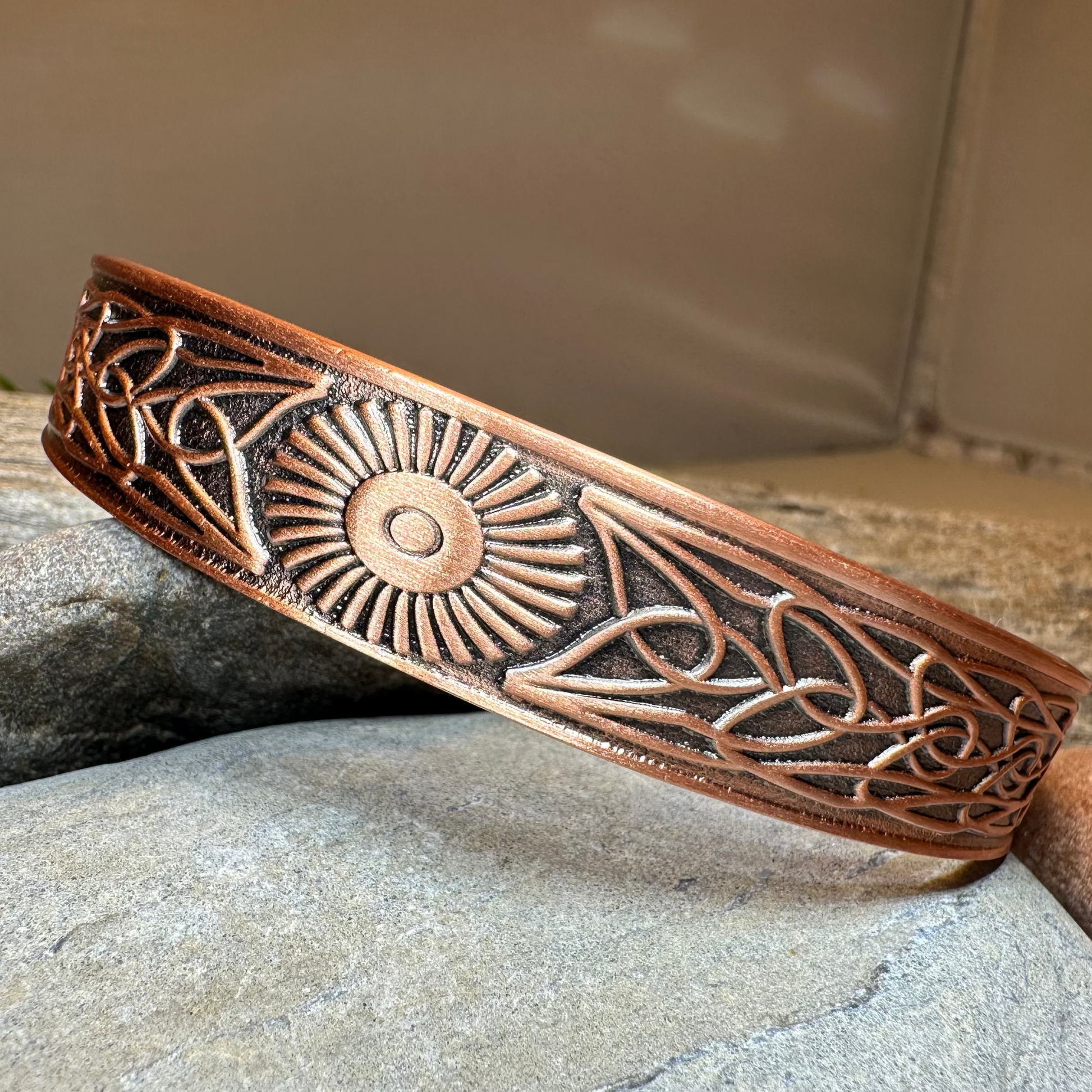 Talorgan Celtic Copper Cuff Bracelet — view 6