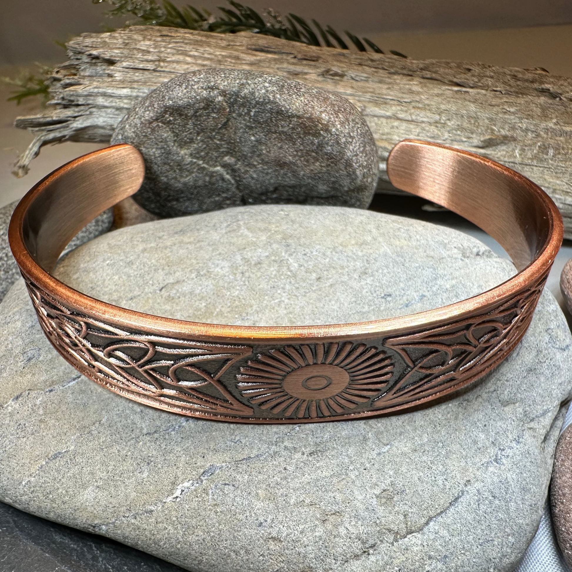 Talorgan Celtic Copper Cuff Bracelet — view 3