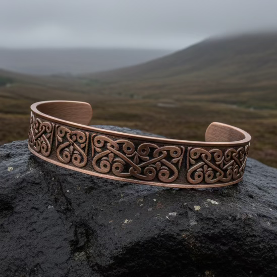 Bernicia Celtic Copper Cuff Bracelet