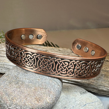 Load image into Gallery viewer, Domnall Celtic Copper Cuff Bracelet
