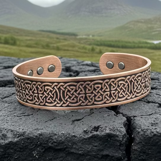 Domnall Celtic Copper Cuff Bracelet