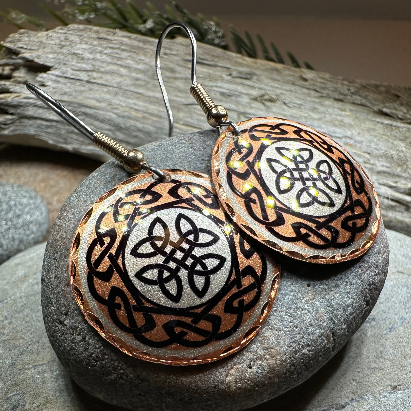 Violina Celtic Knot Copper Earrings
