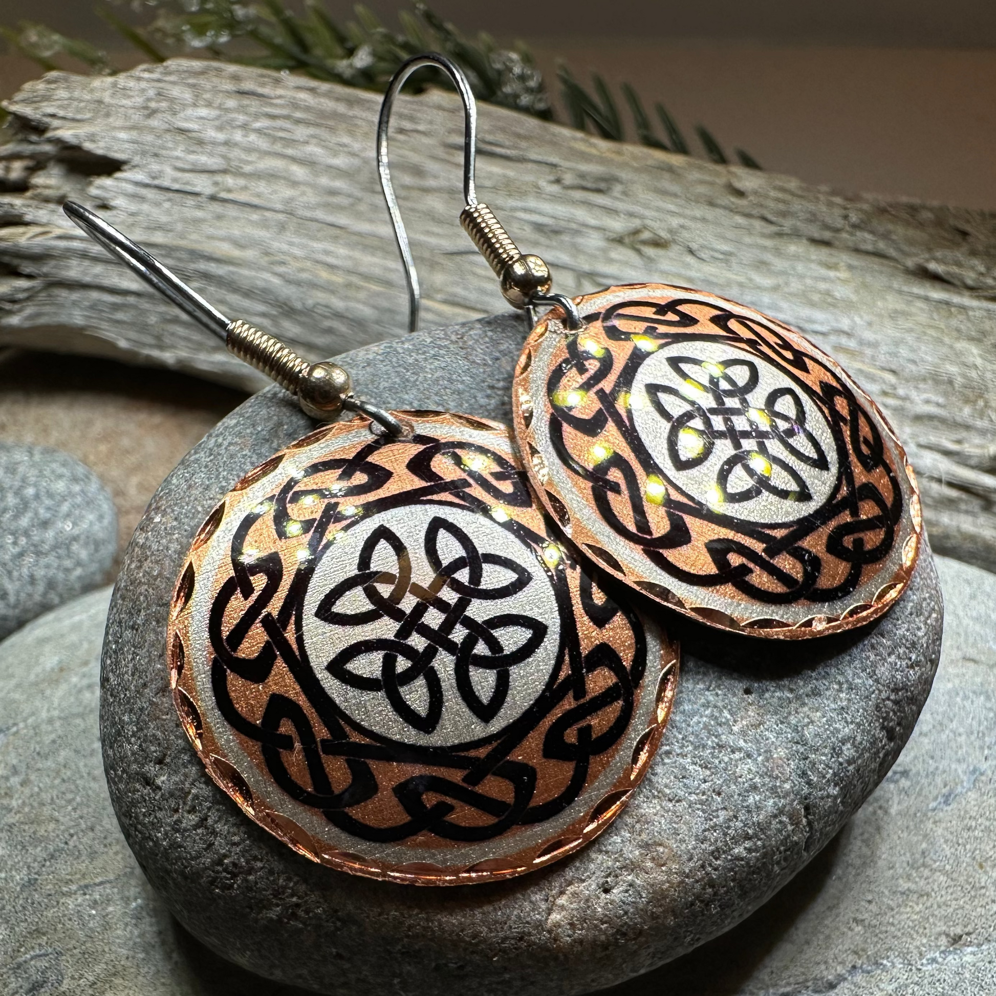Violina Celtic Knot Copper Earrings