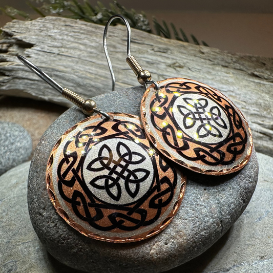 Violina Celtic Knot Copper Earrings