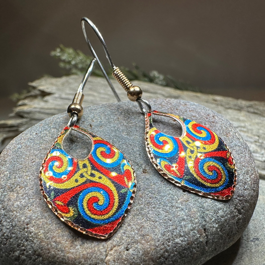 Lifeforce Celtic Spiral Copper Earrings