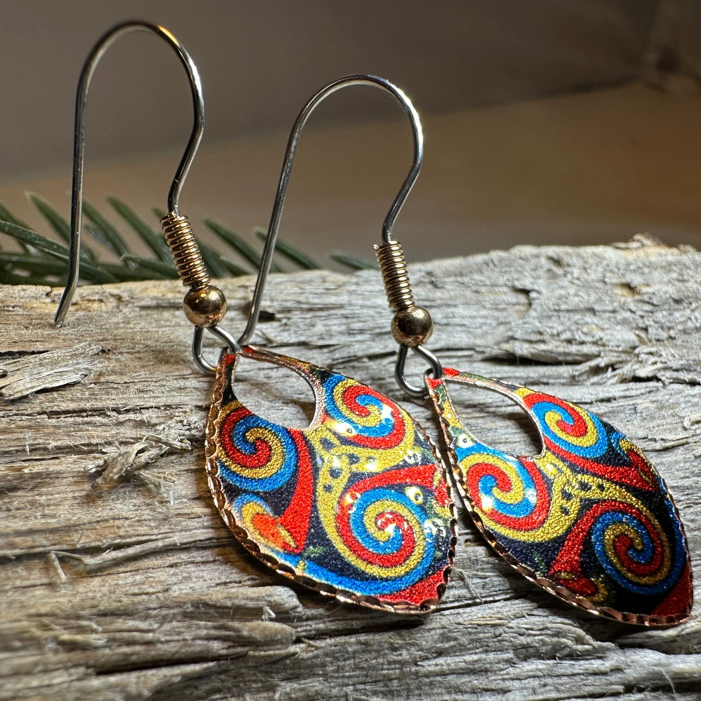 Lifeforce Celtic Spiral Copper Earrings