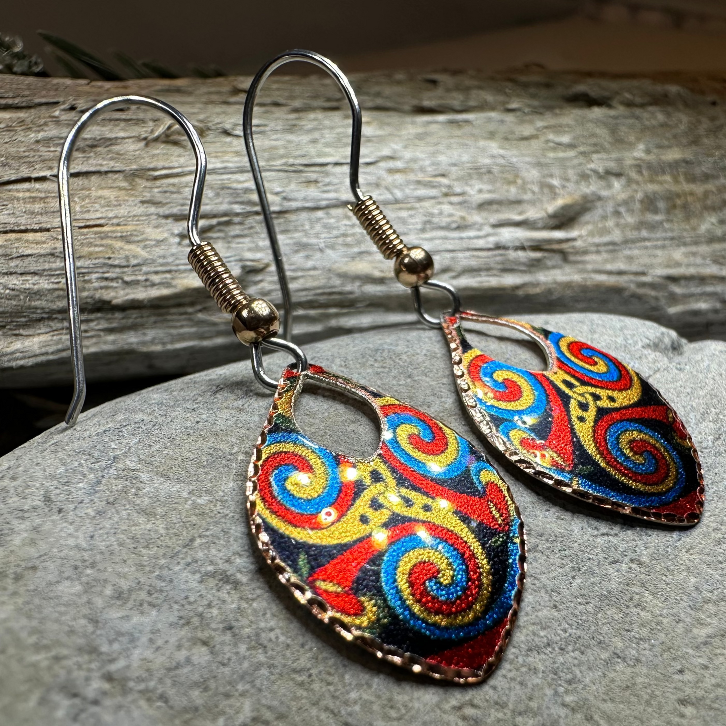 Lifeforce Celtic Spiral Copper Earrings