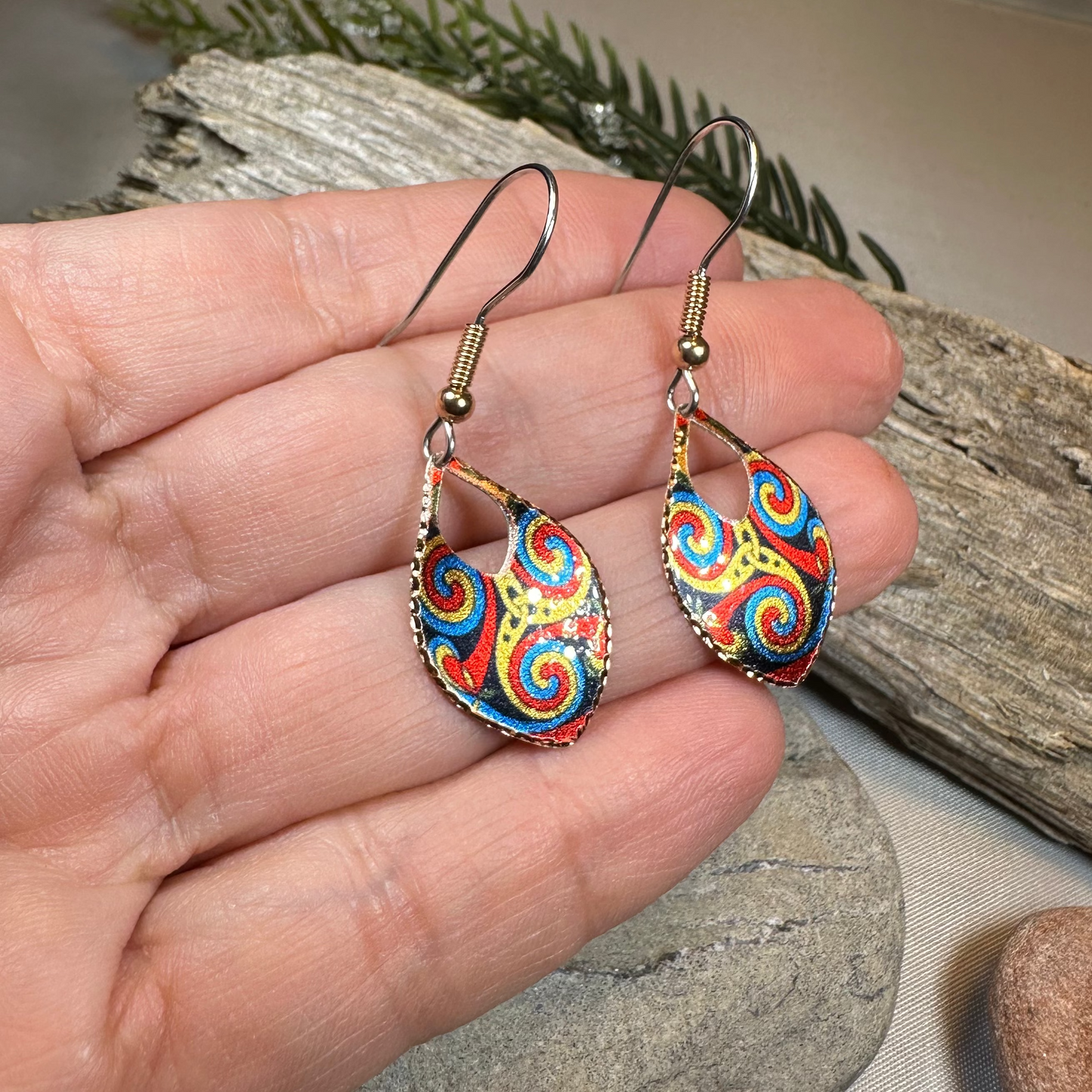 Lifeforce Celtic Spiral Copper Earrings