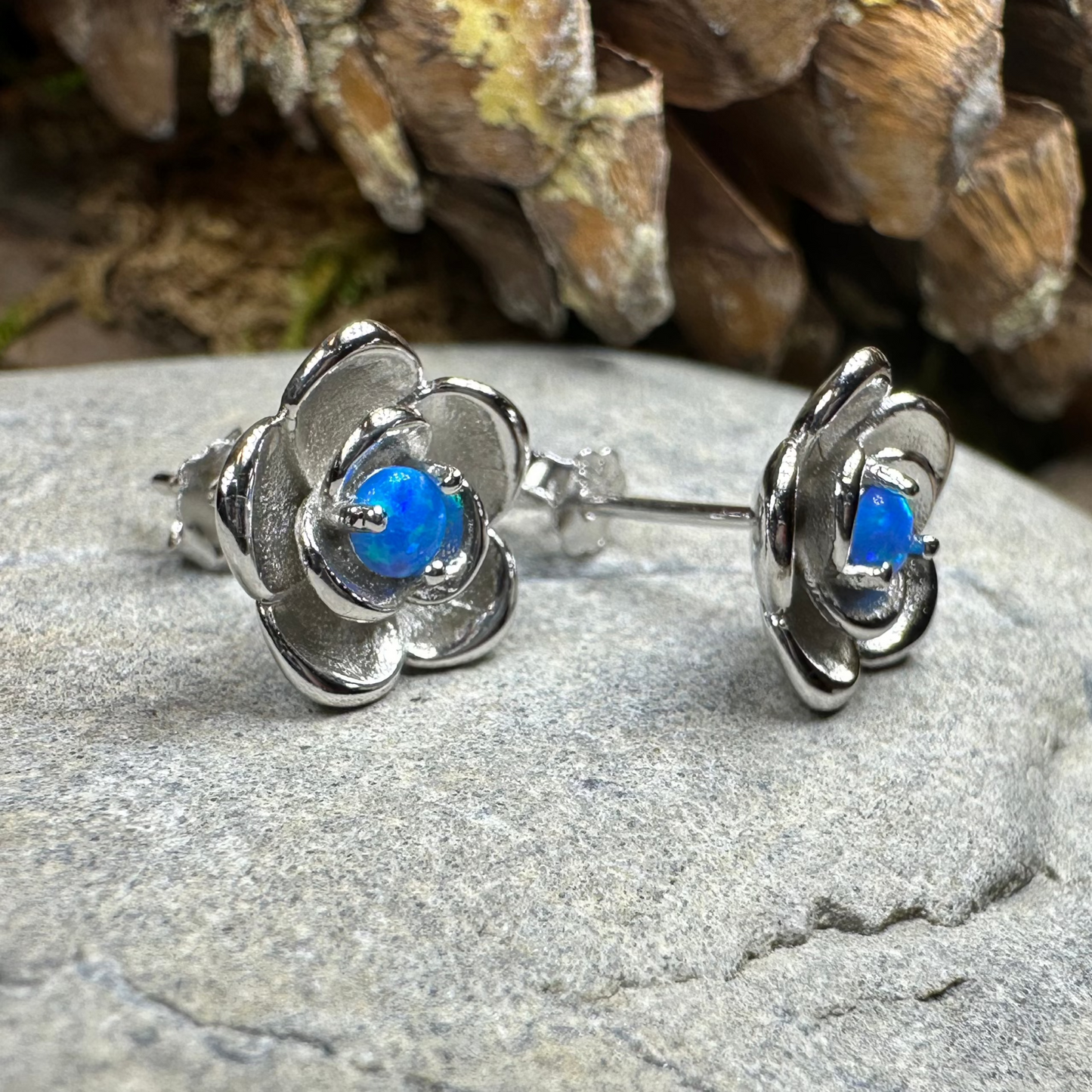 Wild Irish Rose Opal Earrings — view 4