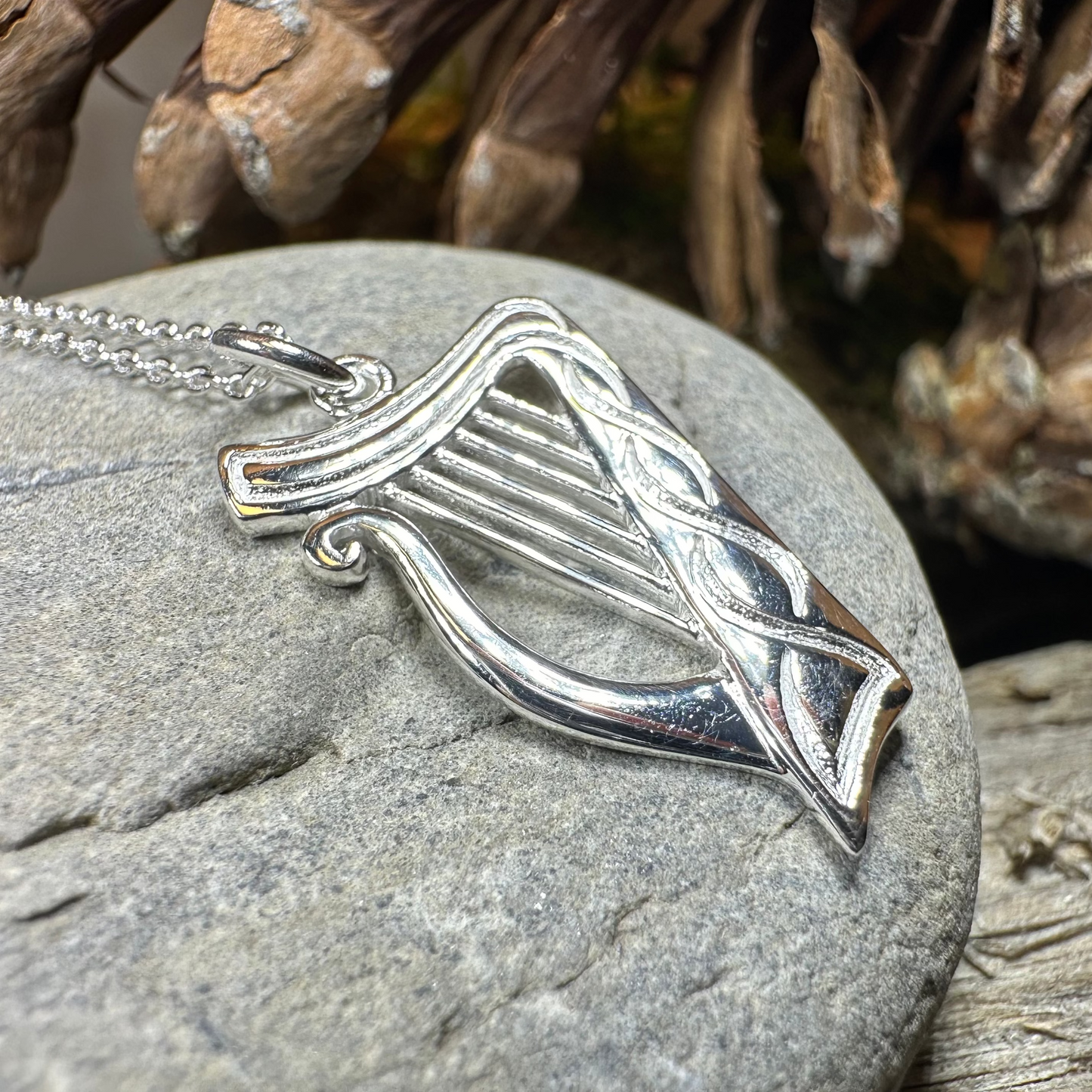 Alianna Irish Harp Necklace — view 6