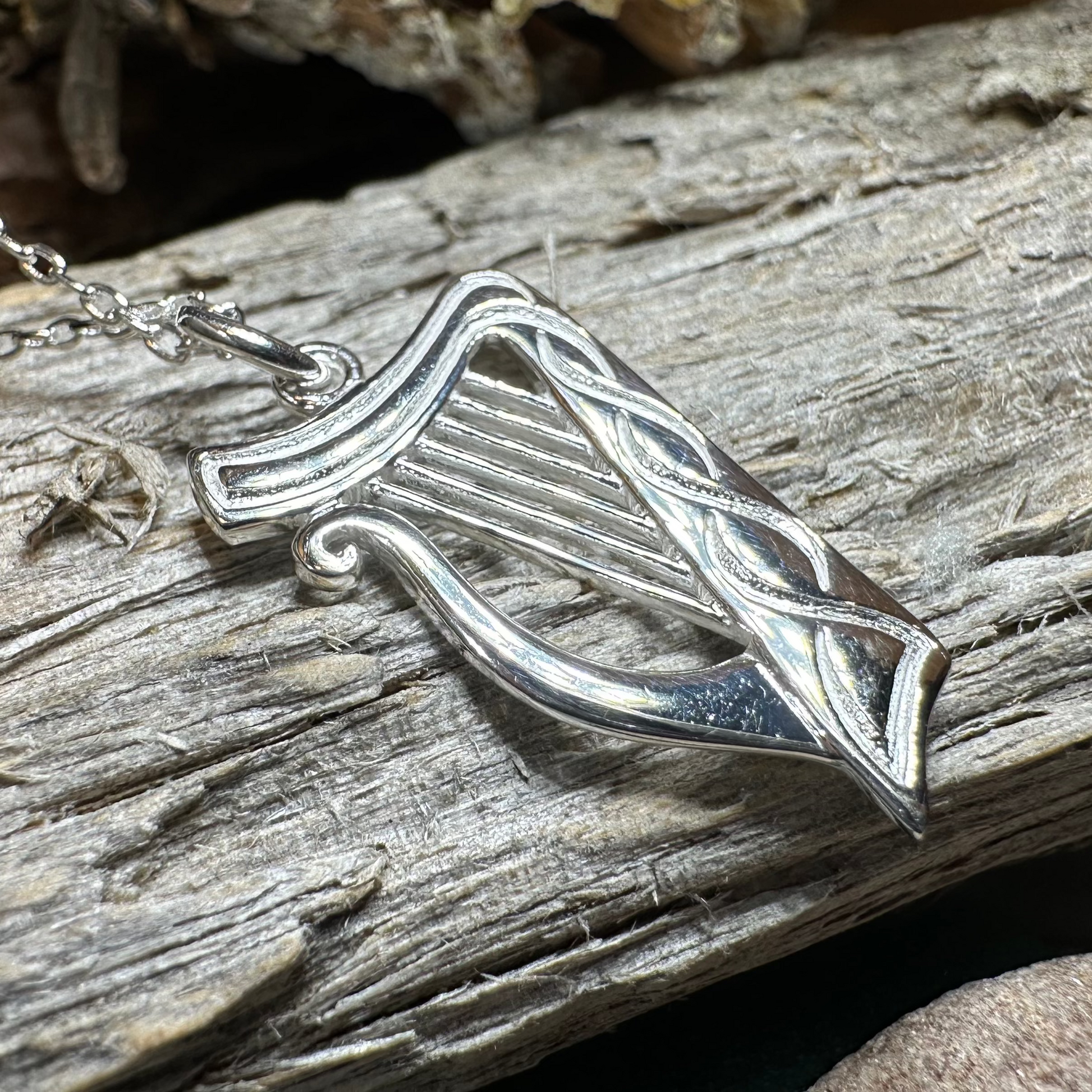 Alianna Irish Harp Necklace — view 4