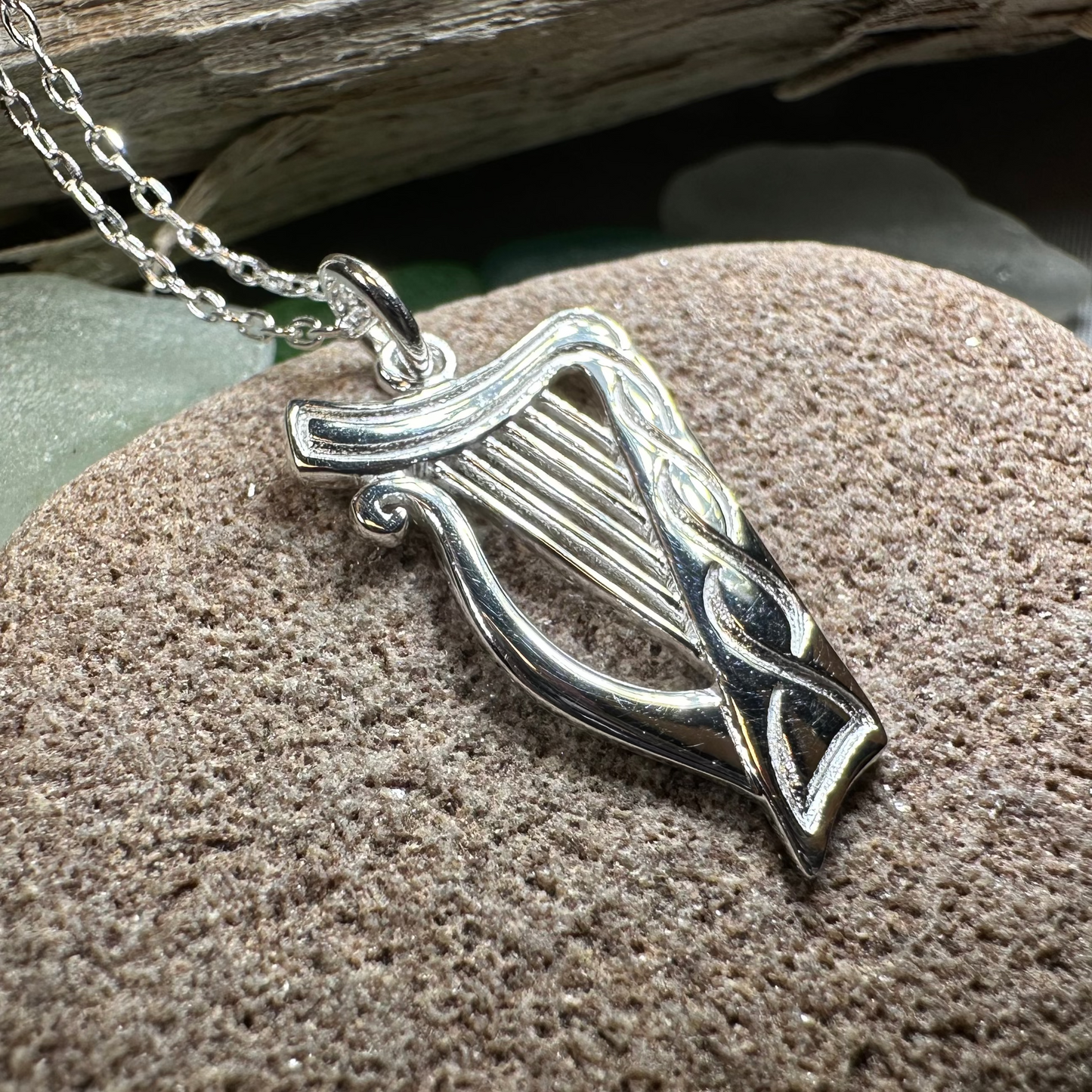 Alianna Irish Harp Necklace — view 3
