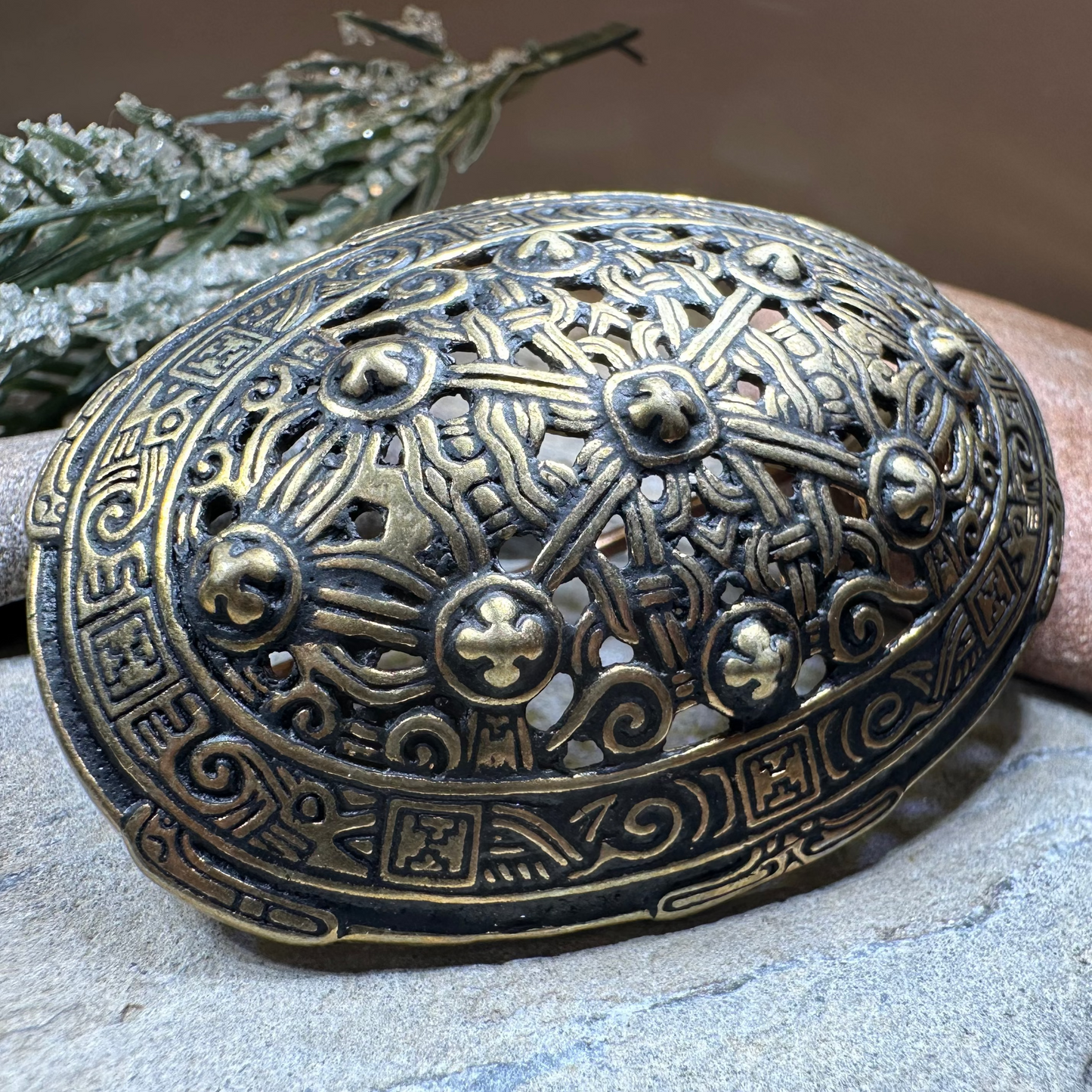 Klein Viking Celtic Brooch - Bronze Historical Reproduction Pin