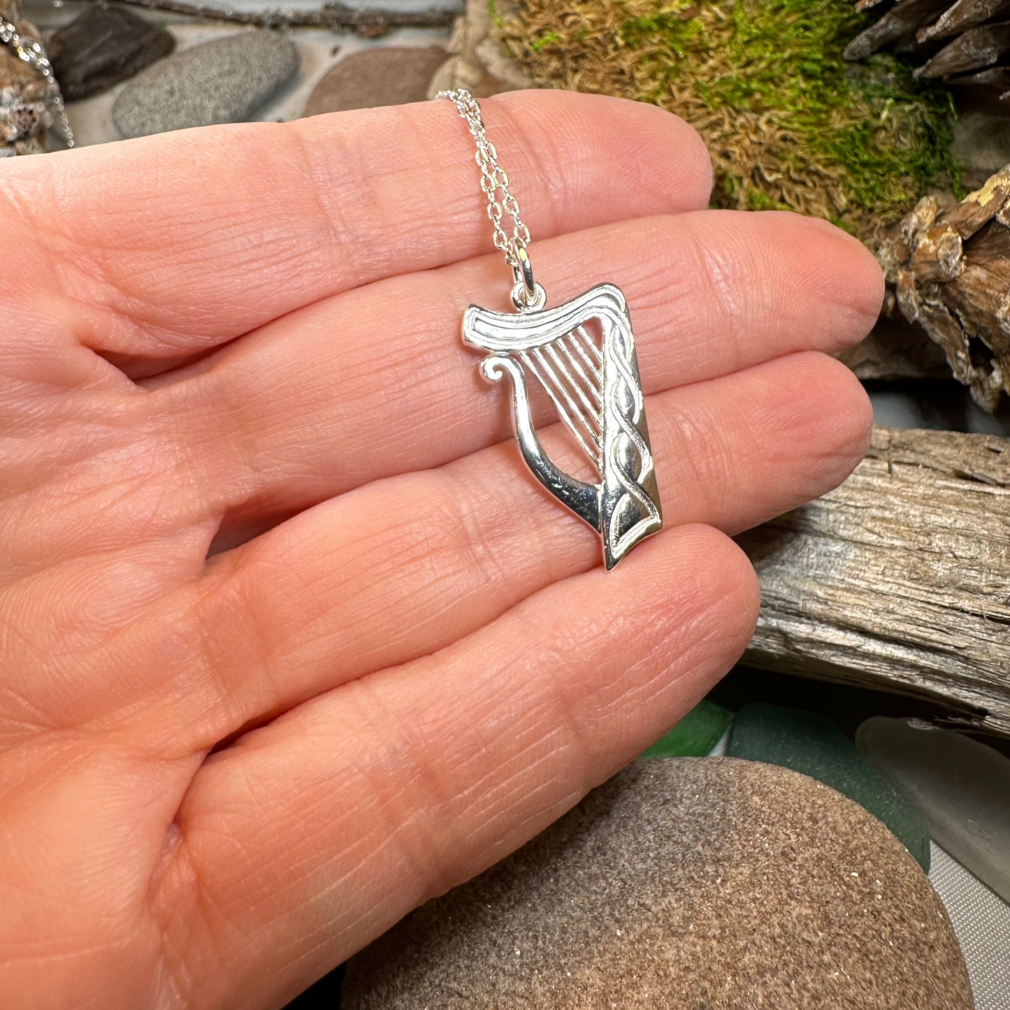 Alianna Irish Harp Necklace — view 5