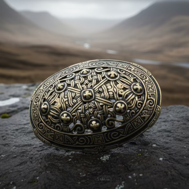 Klein Viking Celtic Brooch - Bronze Historical Reproduction Pin