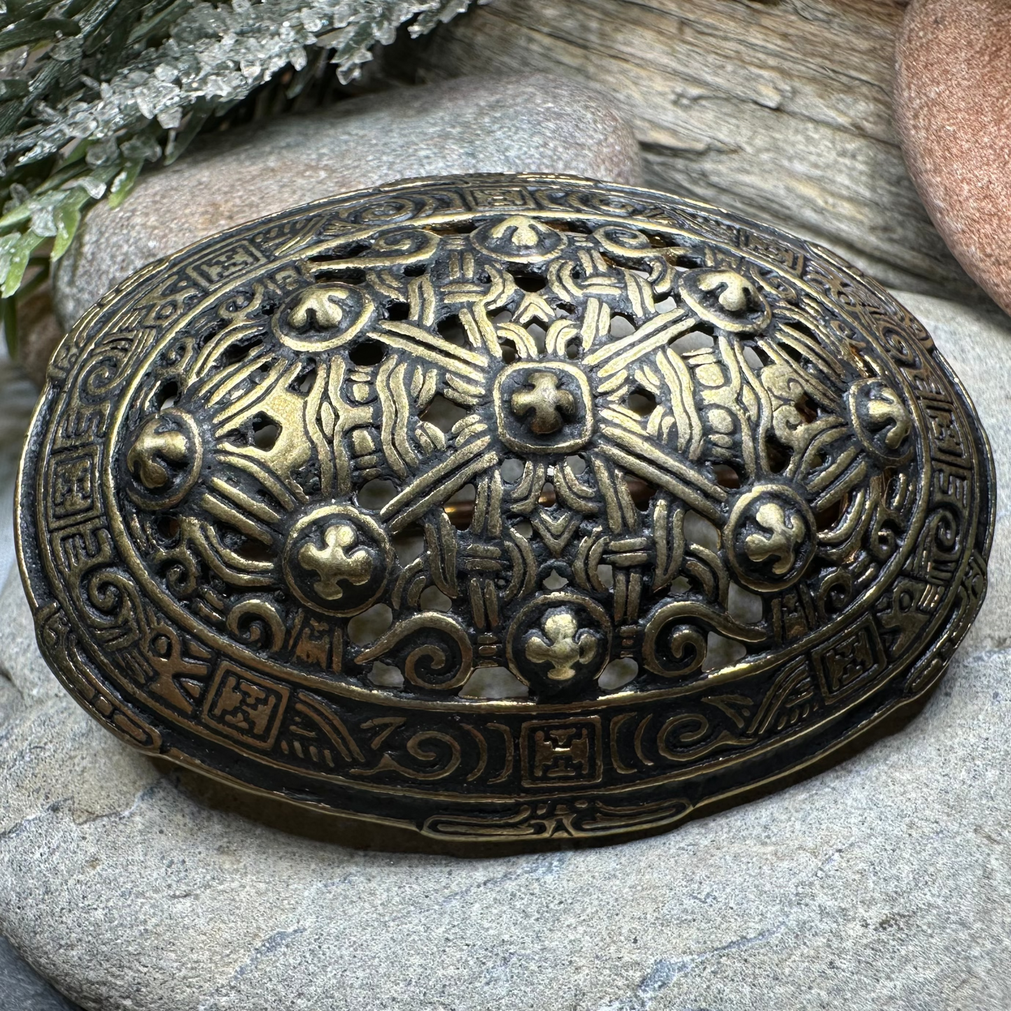 Klein Viking Celtic Brooch - Bronze Historical Reproduction Pin
