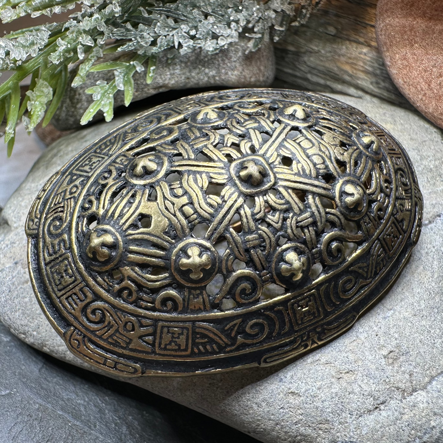 Klein Viking Celtic Brooch - Bronze Historical Reproduction Pin
