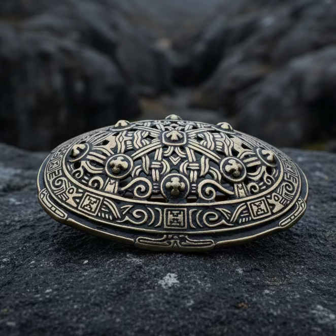 Klein Viking Celtic Brooch - Bronze Historical Reproduction Pin
