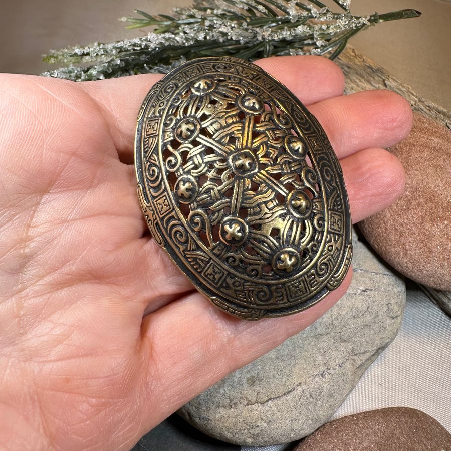 Klein Viking Celtic Brooch - Bronze Historical Reproduction Pin