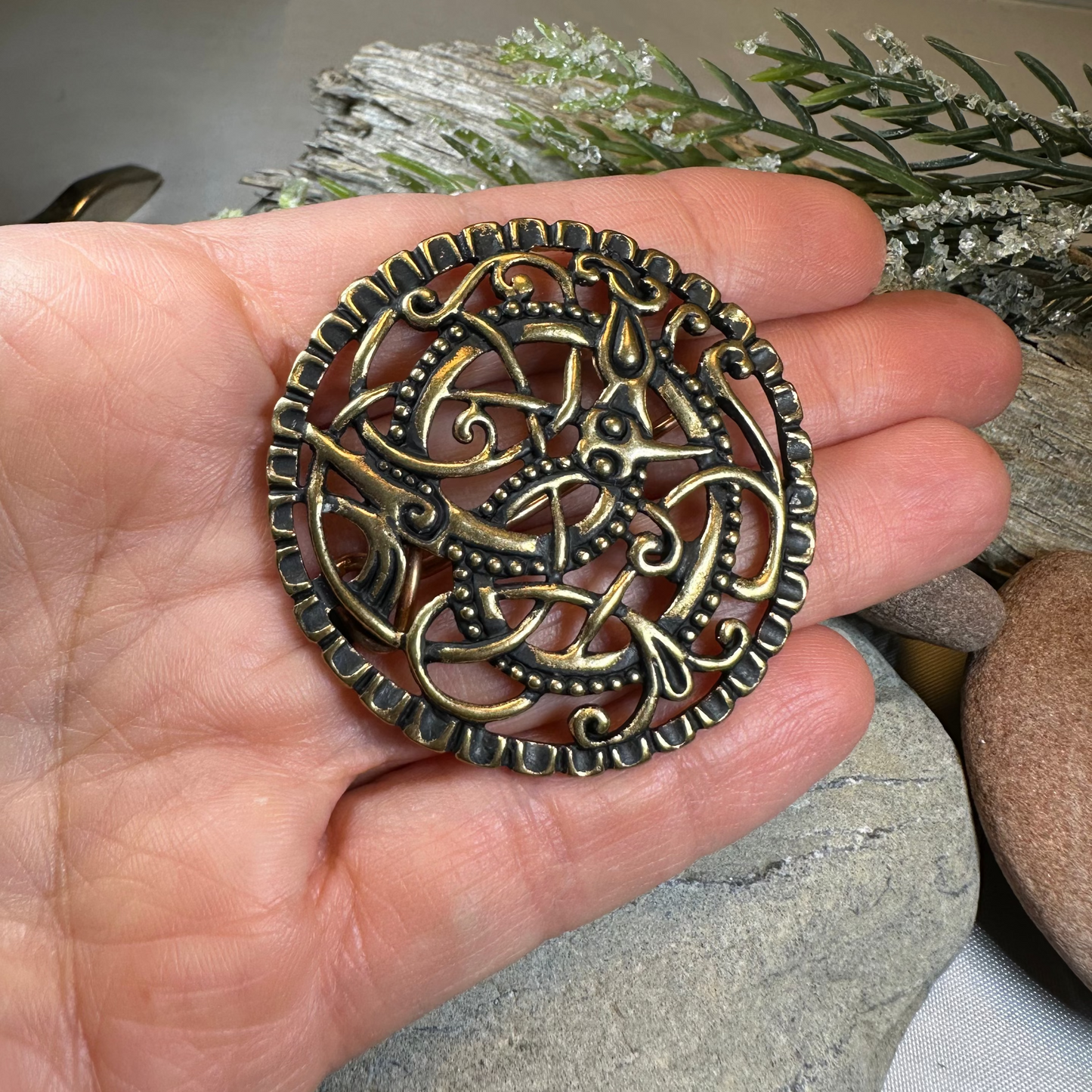 Pitney Celtic Viking Brooch - Bronze Historical Reproduction Pin