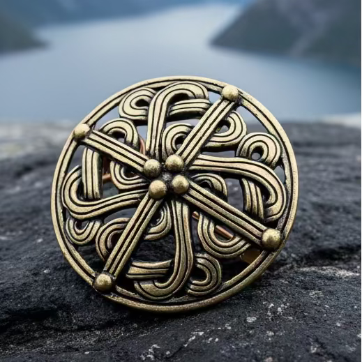 Borre Viking Brooch - Bronze Historical Reproduction Pin