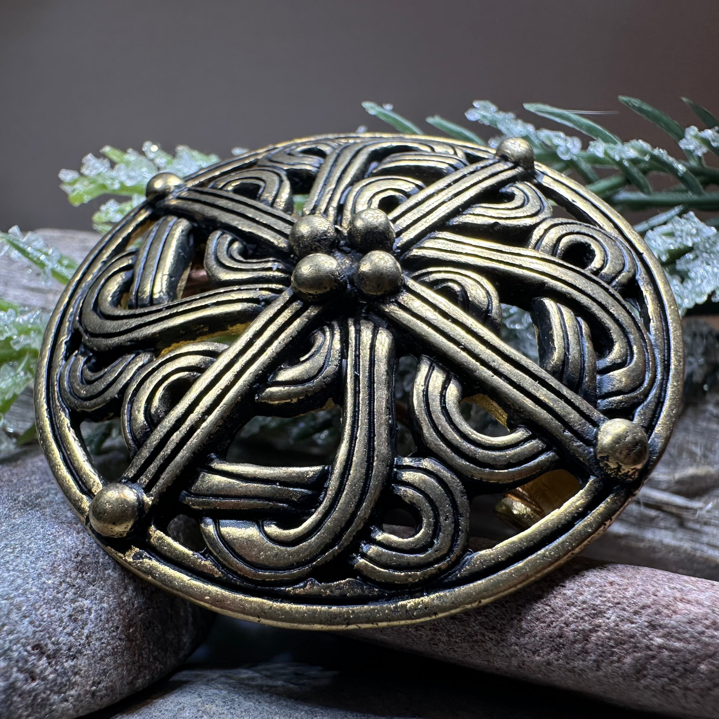 Borre Viking Brooch - Bronze Historical Reproduction Pin