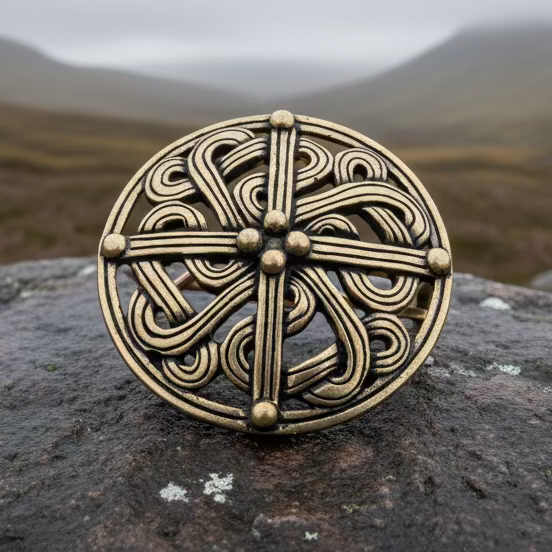 Borre Viking Brooch - Bronze Historical Reproduction Pin