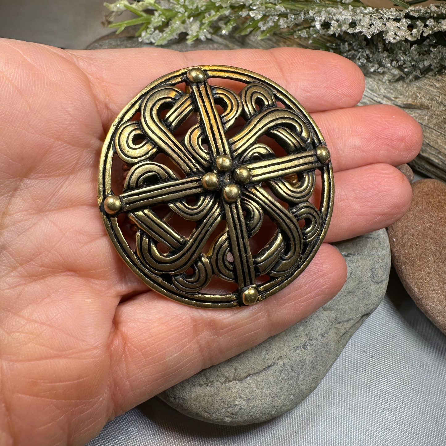 Borre Viking Brooch - Bronze Historical Reproduction Pin