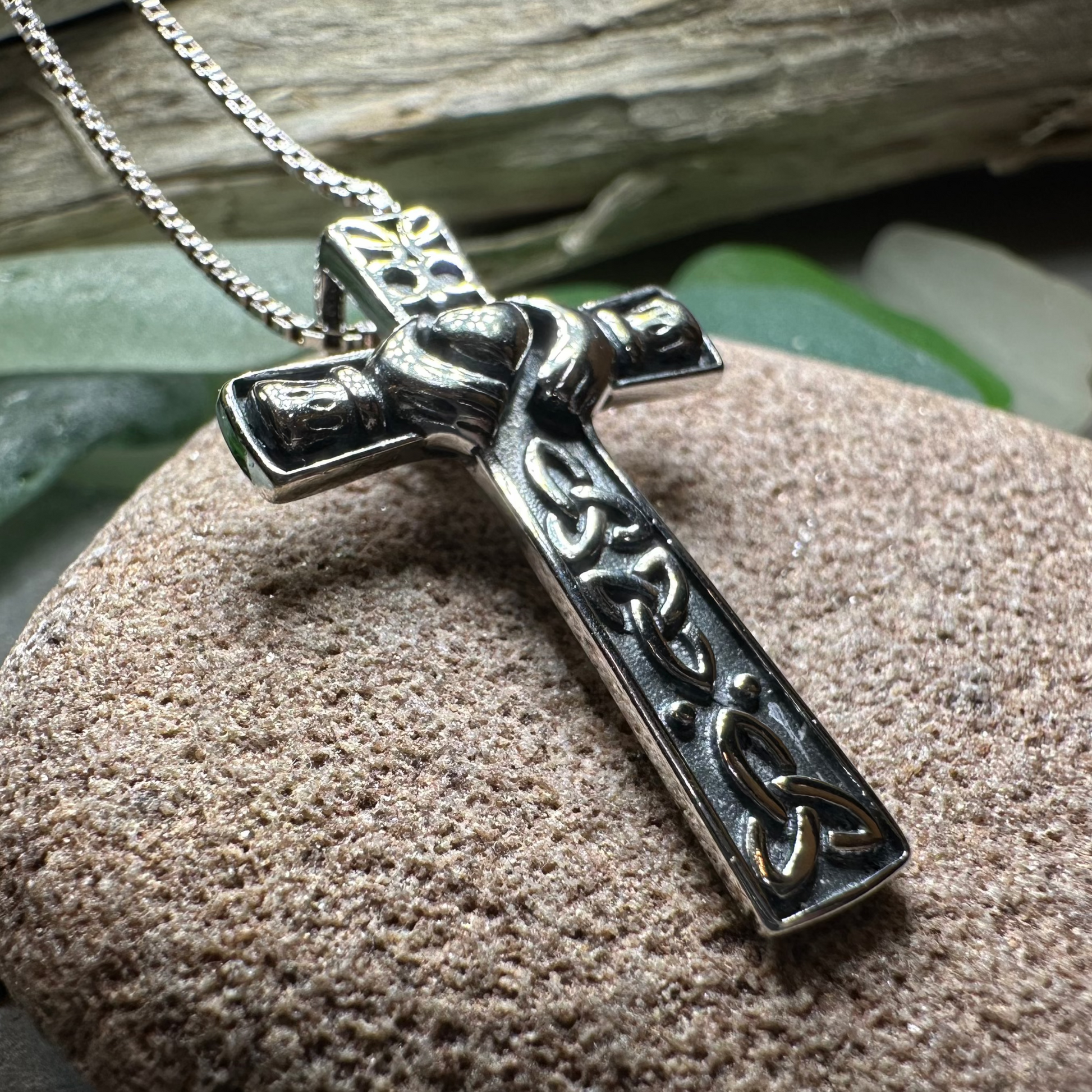 Dayle Celtic Cross Claddagh Necklace — view 6