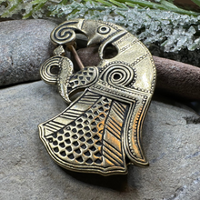 Load image into Gallery viewer, Vendel Raven Brooch
