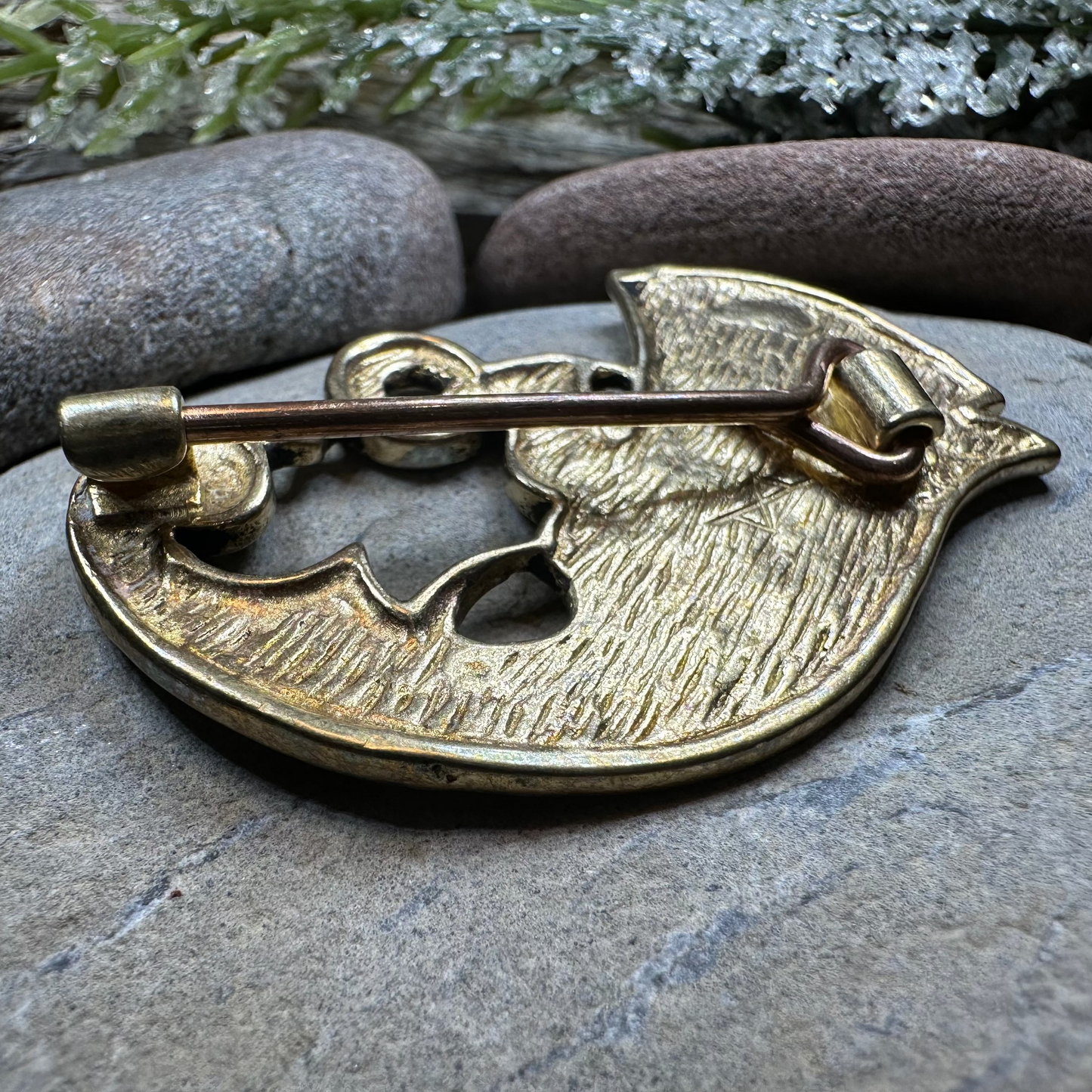 Vendel Raven Brooch - Bronze Historical Reproduction Pin