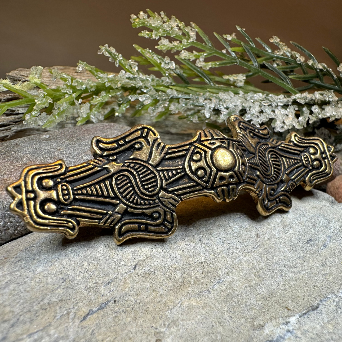 Birka Celtic Viking Brooch - Bronze Historical Reproduction Pin