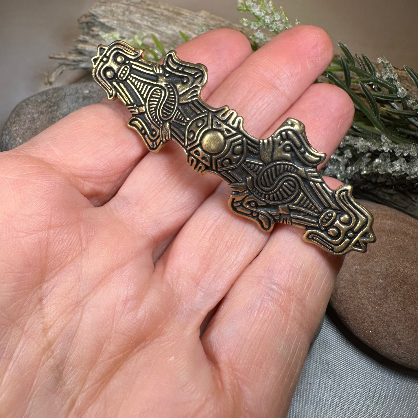 Birka Celtic Viking Brooch - Bronze Historical Reproduction Pin