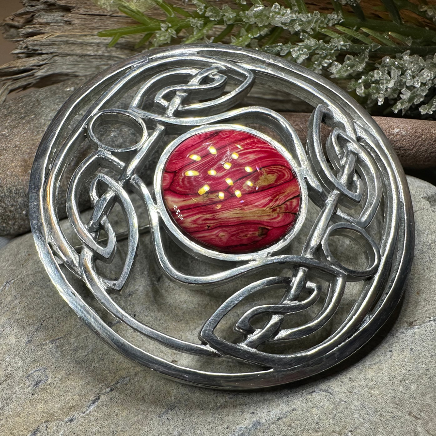 Heathergems Celtic Knot Brooch - Classic Scottish Jewelry